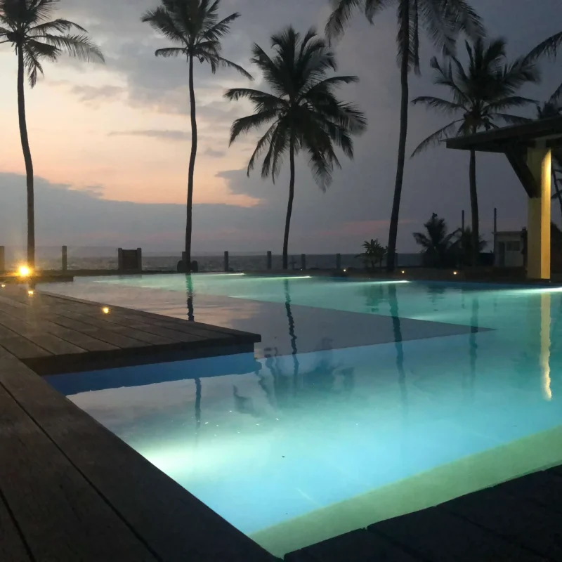 pool at night